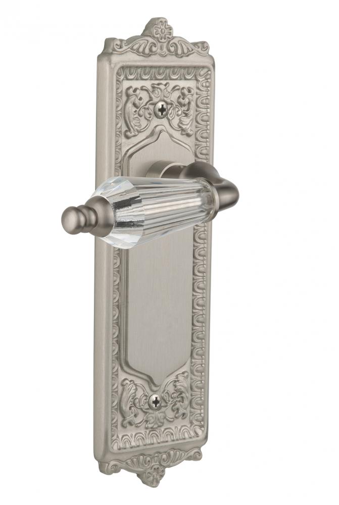 Nostalgic Warehouse Egg & Dart Plate Double Dummy Parlor Lever in Satin Nickel