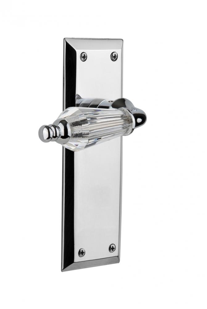 Nostalgic Warehouse New York Plate Double Dummy Parlor Lever in Bright Chrome