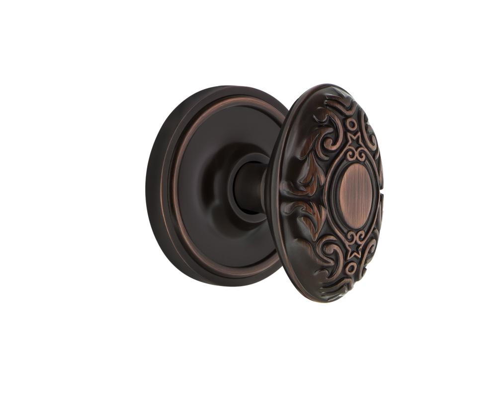 Nostalgic Warehouse Classic Rosette Privacy Victorian Door Knob in Timeless Bronze