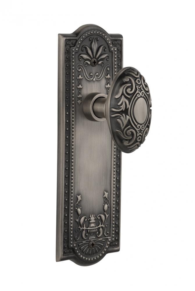 Nostalgic Warehouse Meadows Plate Privacy Victorian Door Knob in Antique Pewter