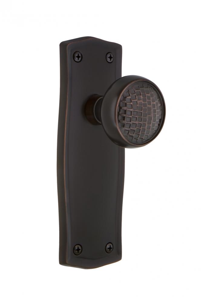 Nostalgic Warehouse Prairie Plate Privacy Craftsman Door Knob in Timeless Bronze