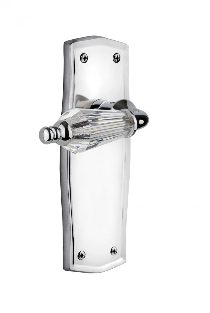 Nostalgic Warehouse Prairie Plate Privacy Parlor Lever in Bright Chrome