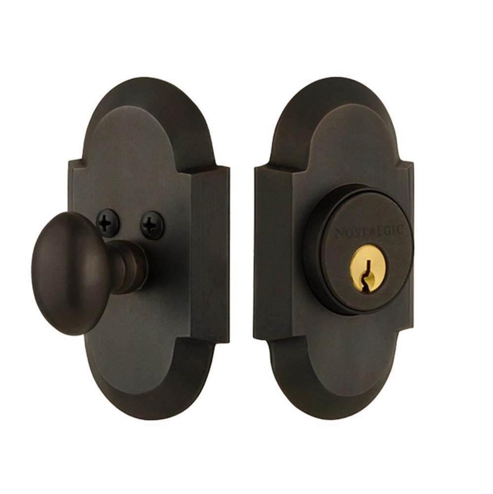 Nostalgic Warehouse Cottage Plate Single Cylinder Deadbolt in Oil_Rubbed Bronze