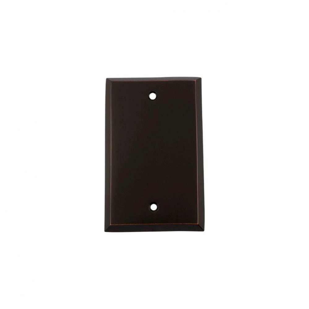 Nostalgic Warehouse New York Switch Plate with Blank Cover in Timeless Bronze