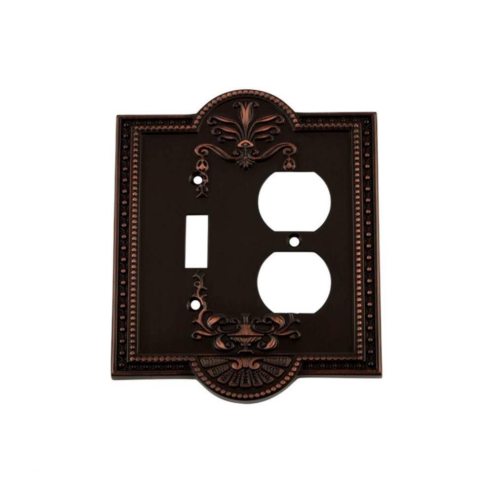 Nostalgic Warehouse Meadows Switch Plate with Toggle and Outlet in Timeless Bronze