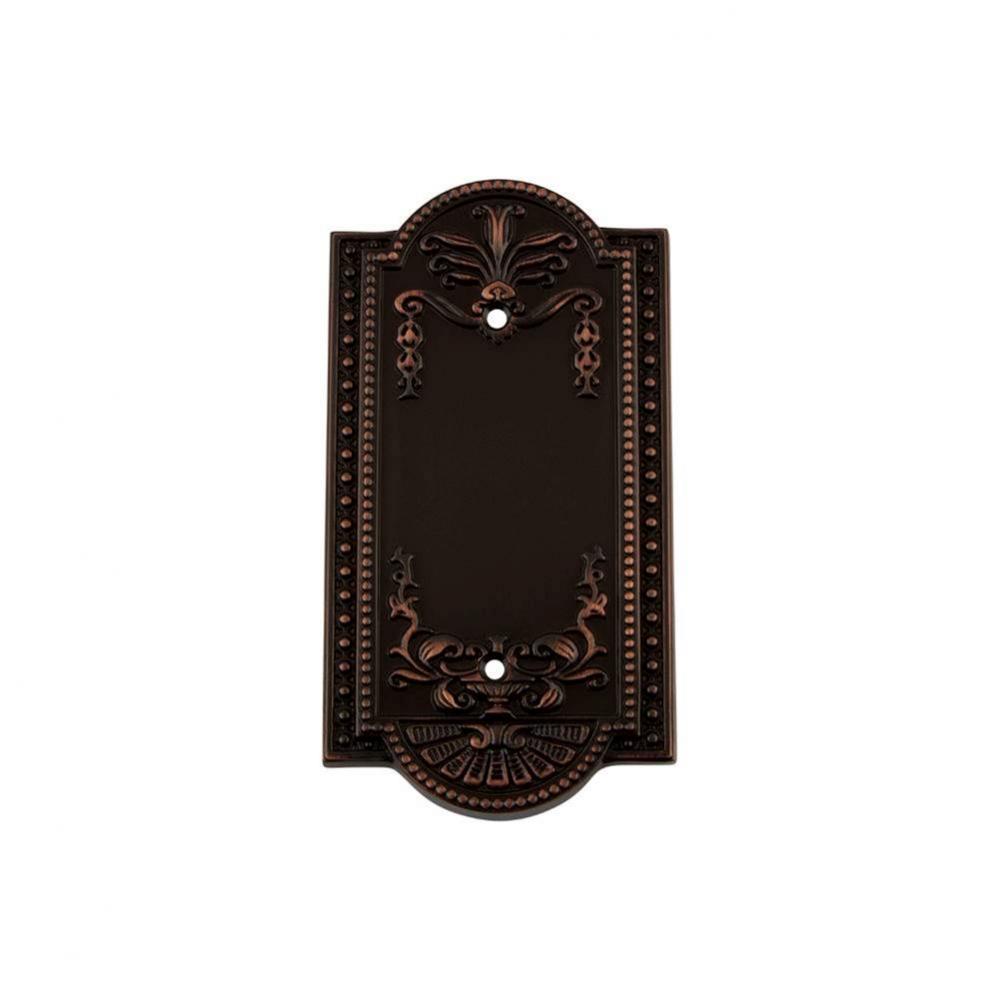 Nostalgic Warehouse Meadows Switch Plate with Blank Cover in Timeless Bronze