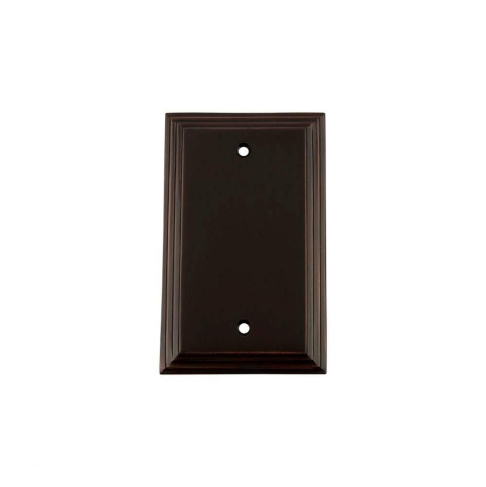 Nostalgic Warehouse Deco Switch Plate with Blank Cover in Timeless Bronze