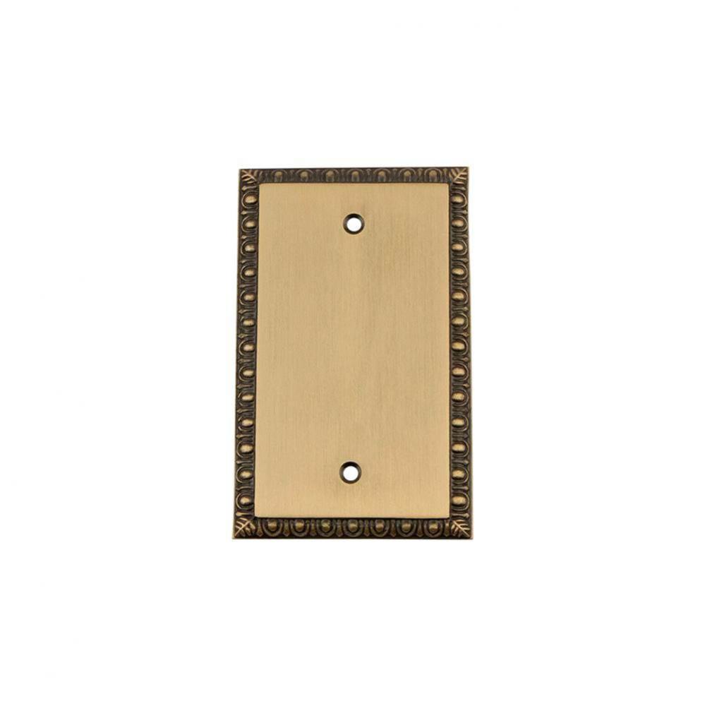 Nostalgic Warehouse Egg & Dart Switch Plate with Blank Cover in Antique Brass