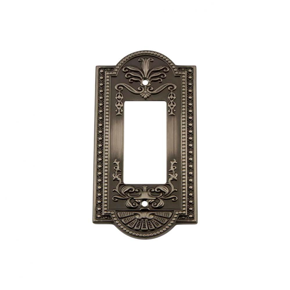 Nostalgic Warehouse Meadows Switch Plate with Single Rocker in Antique Pewter