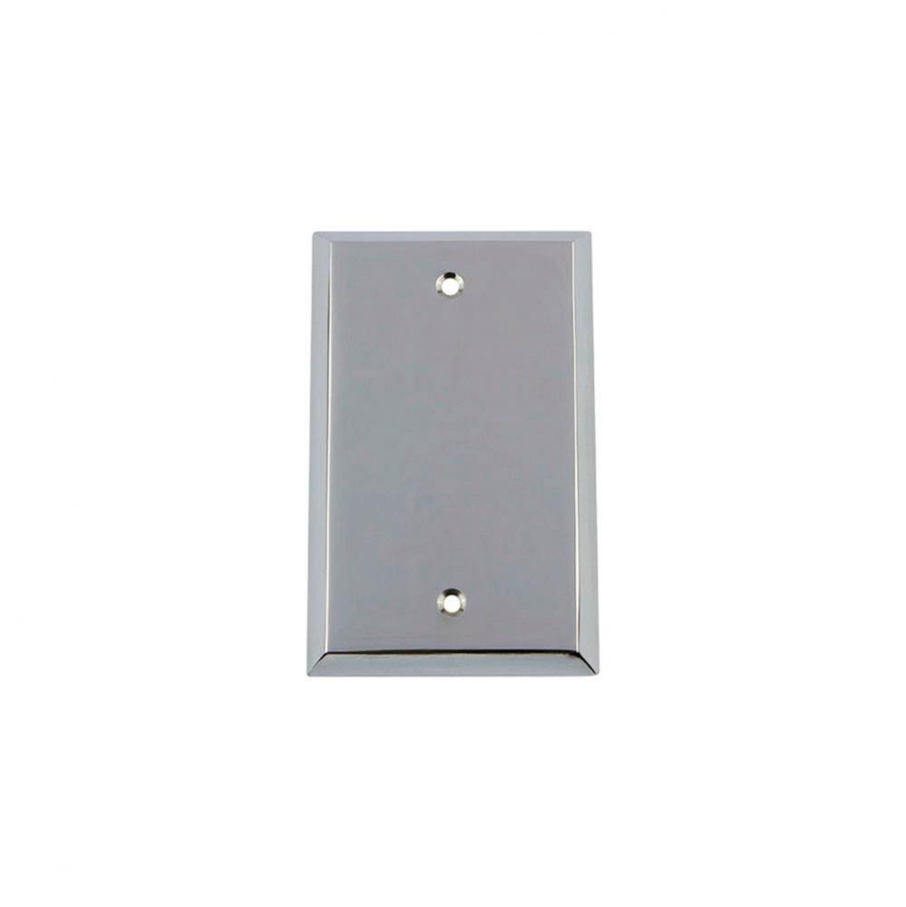 Nostalgic Warehouse New York Switch Plate with Blank Cover in Bright Chrome