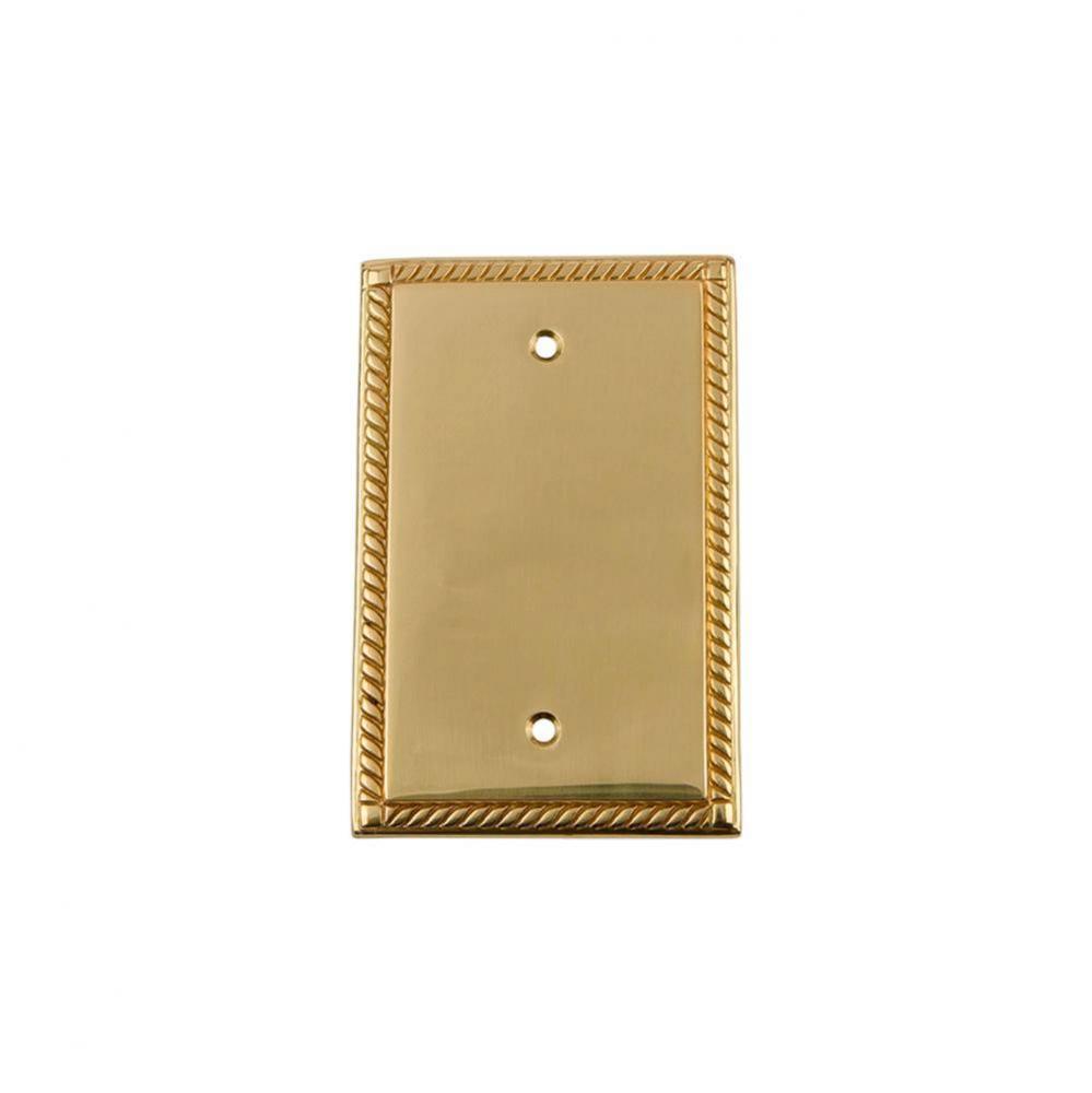 Nostalgic Warehouse Rope Switch Plate with Blank Cover in Polished Brass