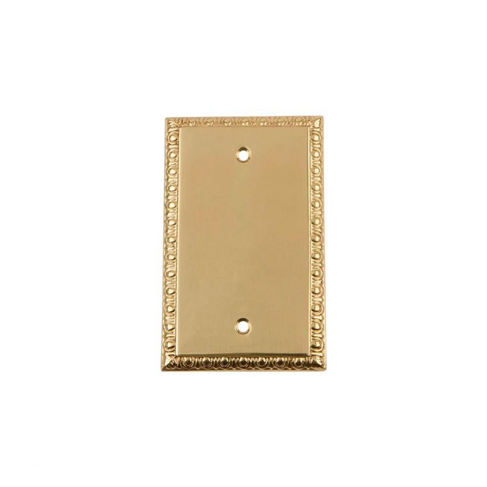 Nostalgic Warehouse Egg & Dart Switch Plate with Blank Cover in Polished Brass