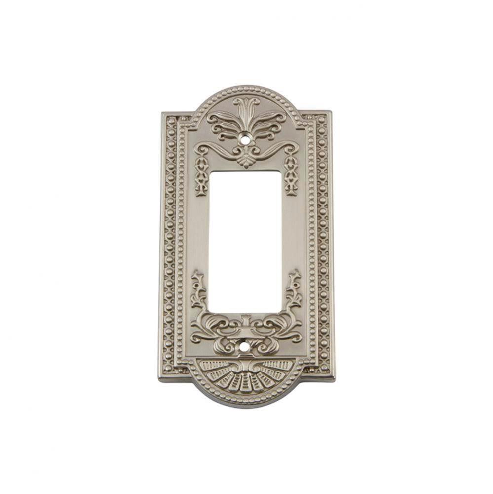 Nostalgic Warehouse Meadows Switch Plate with Single Rocker in Satin Nickel