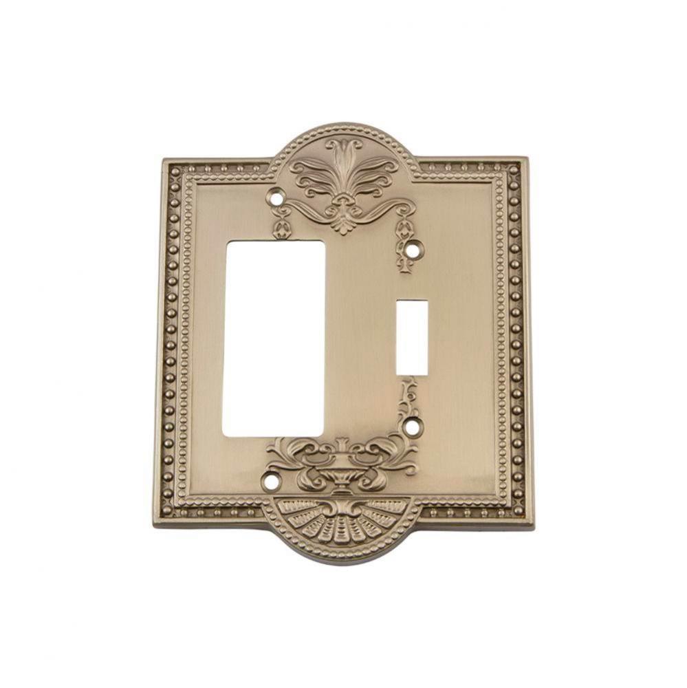 Nostalgic Warehouse Meadows Switch Plate with Toggle and Rocker in Satin Nickel
