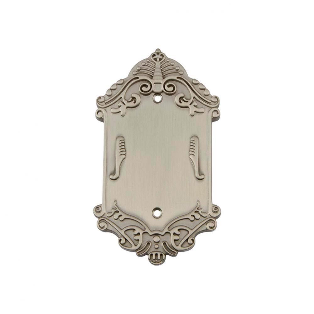 Nostalgic Warehouse Victorian Switch Plate with Blank Cover in Satin Nickel