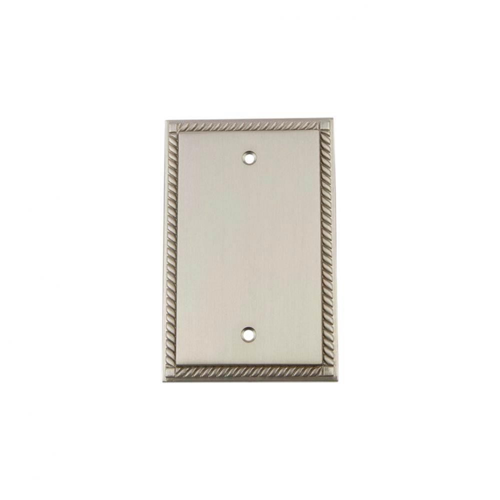 Nostalgic Warehouse Rope Switch Plate with Blank Cover in Satin Nickel