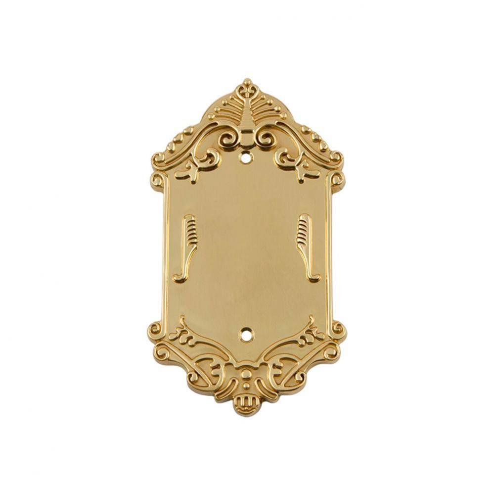 Nostalgic Warehouse Victorian Switch Plate with Blank Cover in Unlacquered Brass