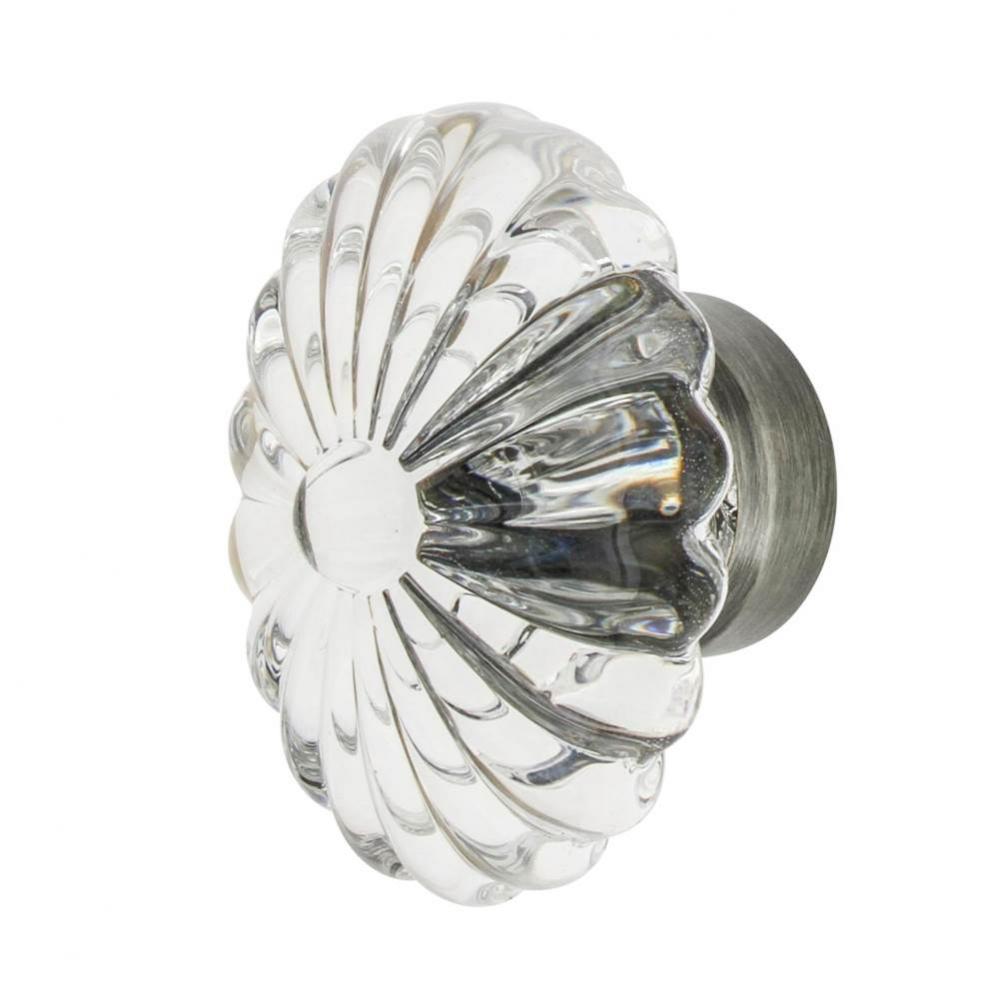 Nostalgic Warehouse Oval Fluted Crystal 1 3/4'' Cabinet Knob in Antique Pewter
