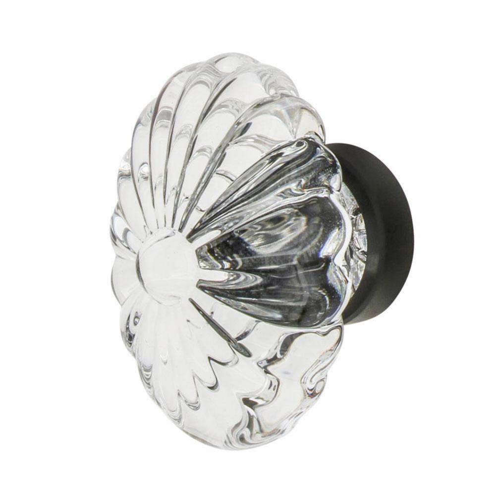Nostalgic Warehouse Oval Fluted Crystal 1 3/4'' Cabinet Knob in Timeless Bronze