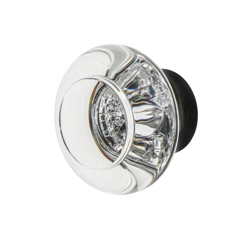 Nostalgic Warehouse Round Clear Crystal 1 3/8'' Cabinet Knob in Timeless Bronze