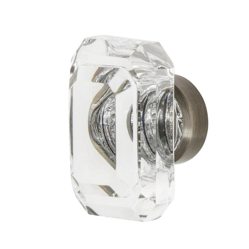 Nostalgic Warehouse Baguette Cut Clear Crystal 1 9/16'' Cabinet Knob in Antique Pewter
