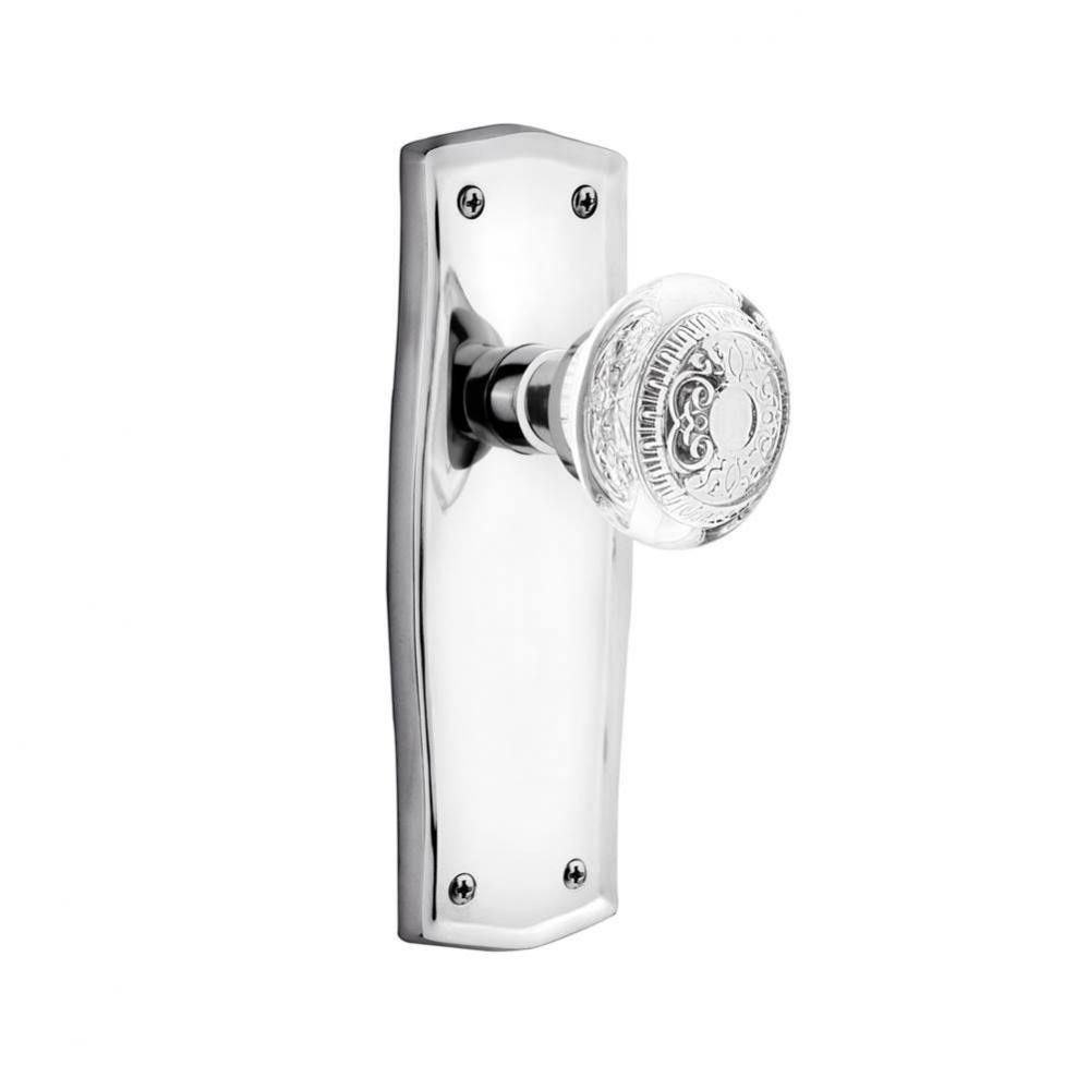 Nostalgic Warehouse Prairie Plate Single Dummy Crystal Egg & Dart Knob in Bright Chrome