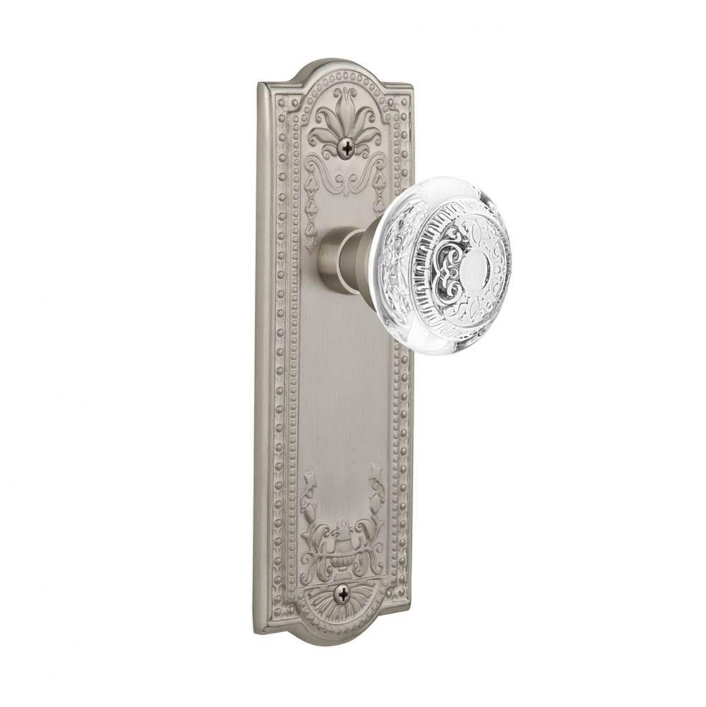 Nostalgic Warehouse Meadows Plate Double Dummy Crystal Egg & Dart Knob in Satin Nickel