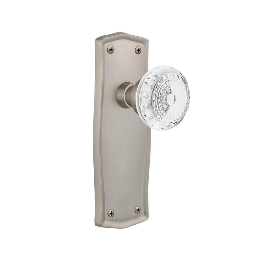 Nostalgic Warehouse Prairie Plate Passage Crystal Meadows Knob in Satin Nickel