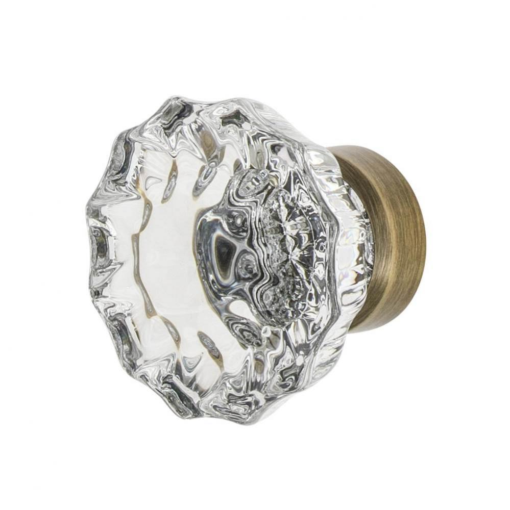 Nostalgic Warehouse Crystal 1 3/8'' Cabinet Knob in Antique Brass