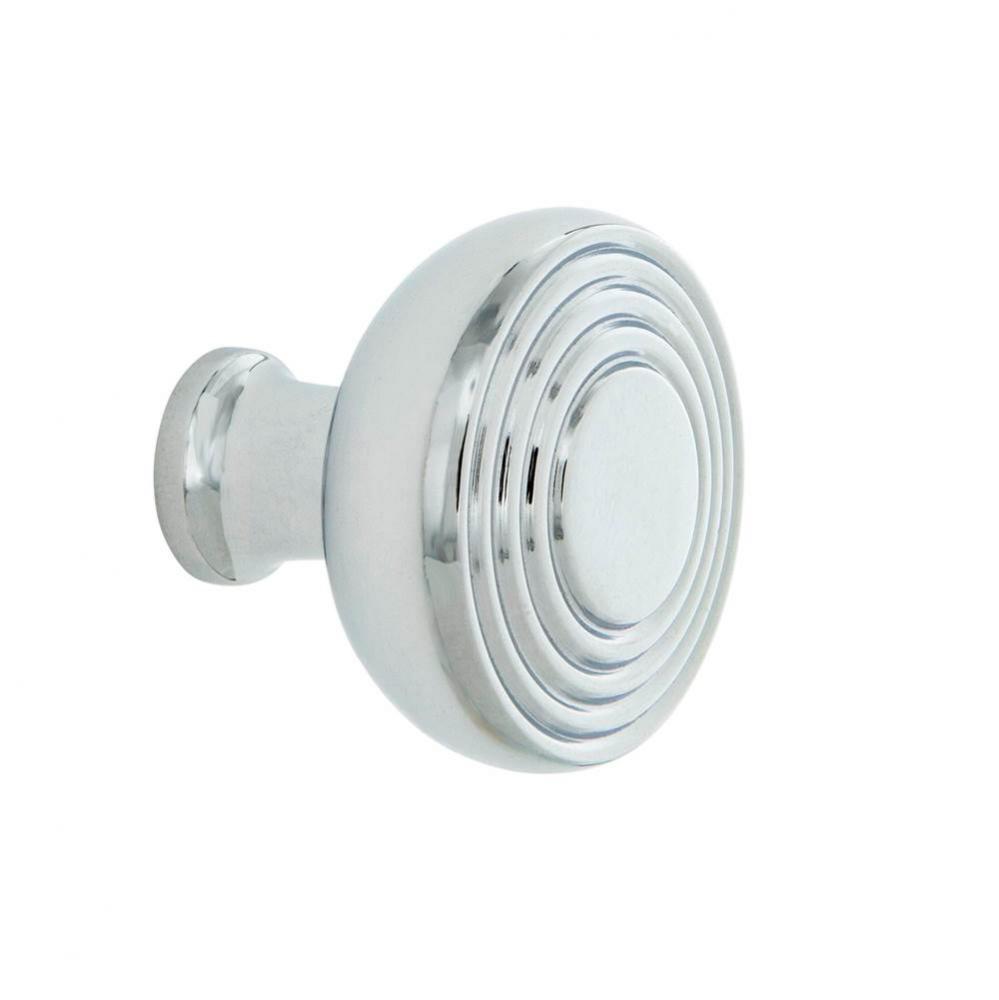 Nostalgic Warehouse Deco Brass 1 3/8'' Cabinet Knob in Bright Chrome