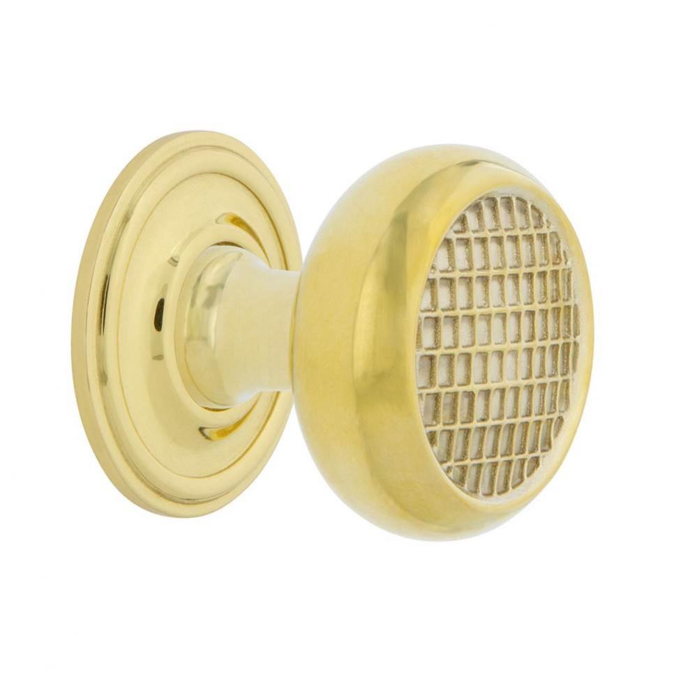 Nostalgic Warehouse Craftsman Brass 1 3/8'' Cabinet Knob with Classic Rose in Unlacquere