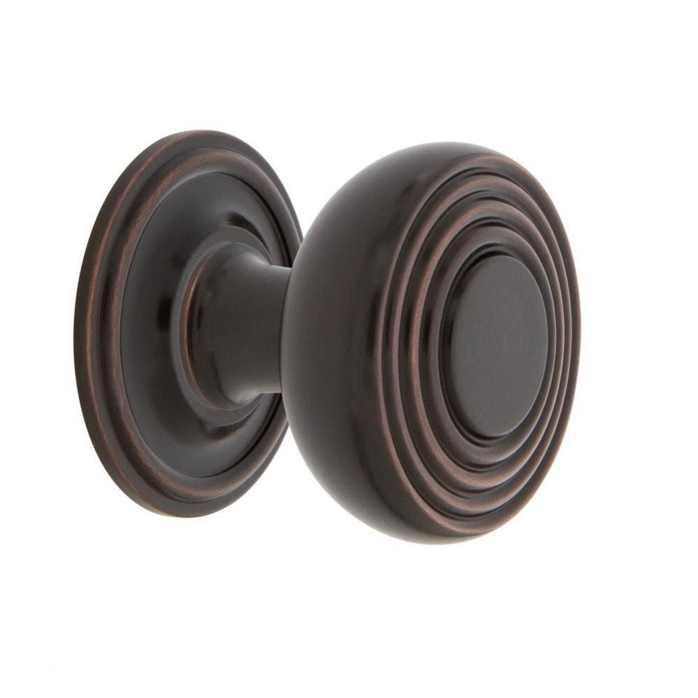 Nostalgic Warehouse Deco Brass 1 3/8'' Cabinet Knob with Classic Rose in Timeless Bronze