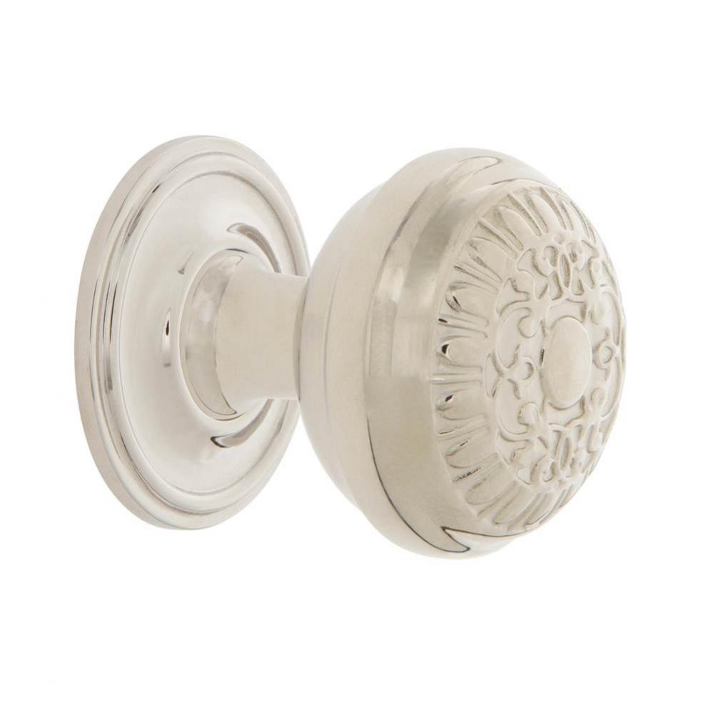 Nostalgic Warehouse Egg And Dart Brass 1 3/8'' Cabinet Knob with Classic Rose in Polishe