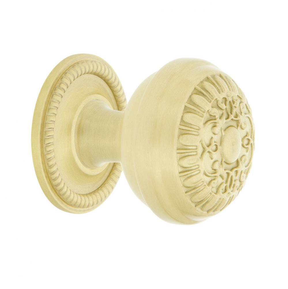 Nostalgic Warehouse Egg And Dart Brass 1 3/8'' Cabinet Knob with Rope Rose in Satin Bras