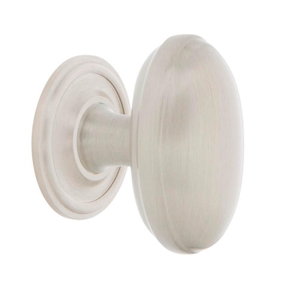 Nostalgic Warehouse Homestead Brass 1 3/4'' Cabinet Knob with Classic Rose in Satin Nick