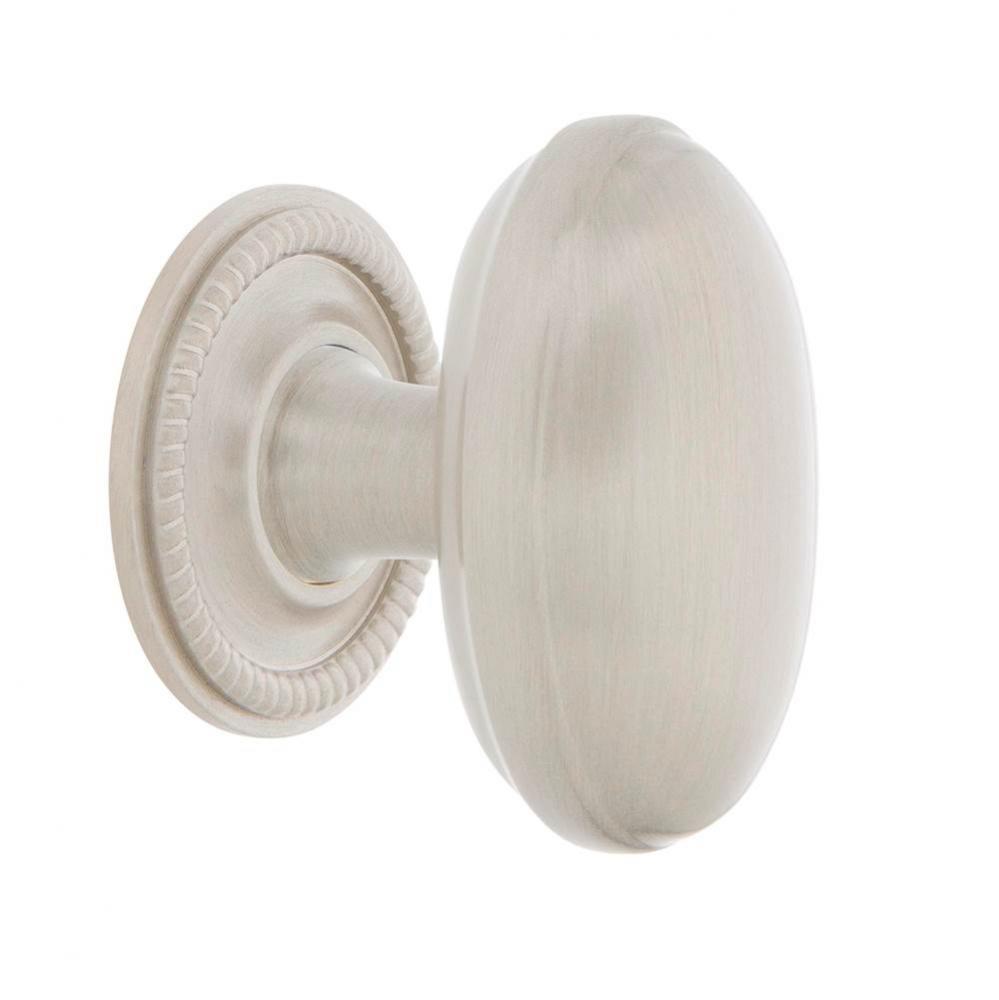 Nostalgic Warehouse Homestead Brass 1 3/4'' Cabinet Knob with Rope Rose in Satin Nickel