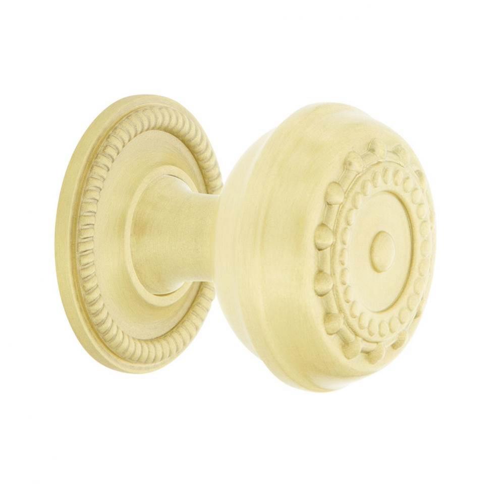 Nostalgic Warehouse Meadows Brass 1 3/8'' Cabinet Knob with Rope Rose in Satin Brass