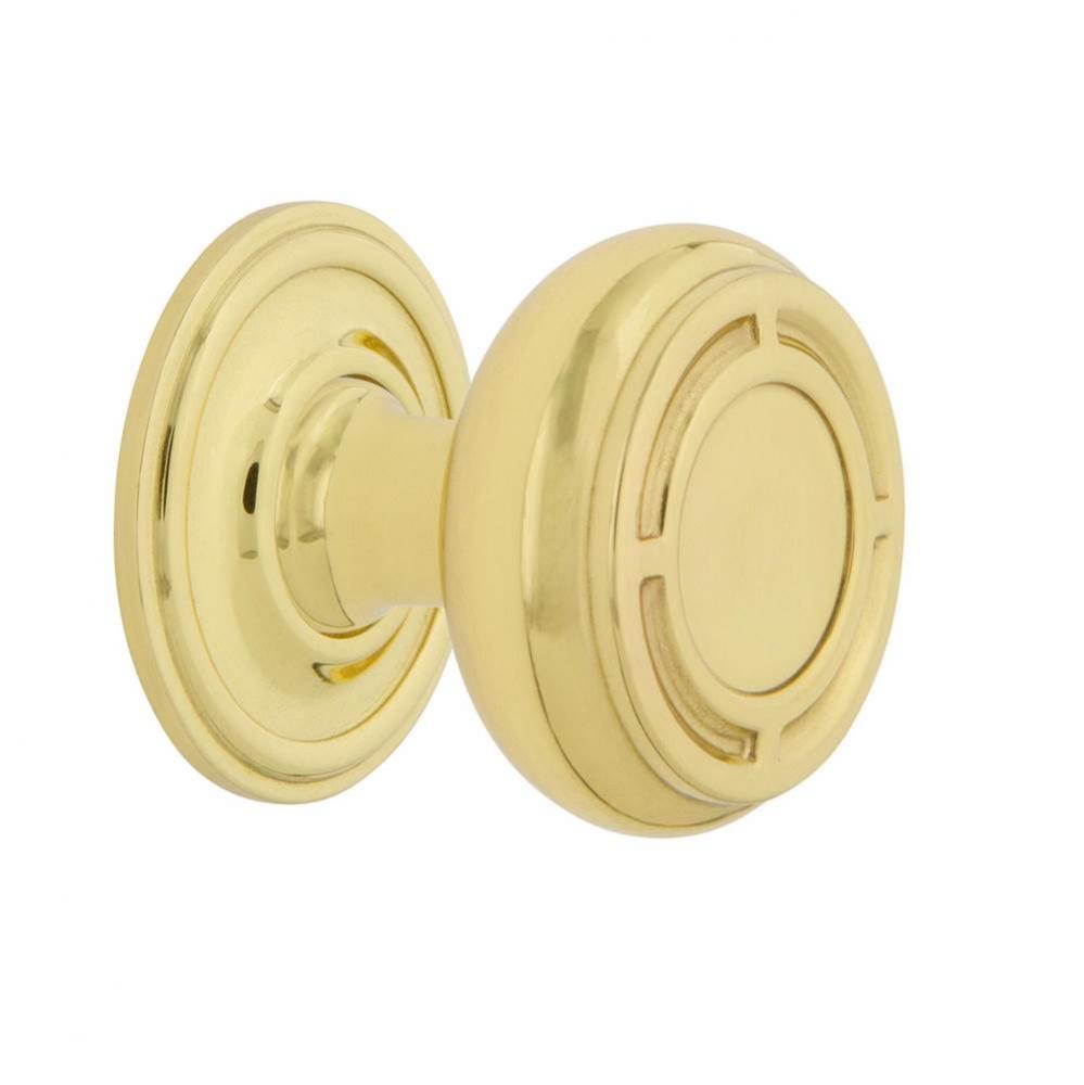 Nostalgic Warehouse Mission Brass 1 3/8'' Cabinet Knob with Classic Rose in Unlacquered