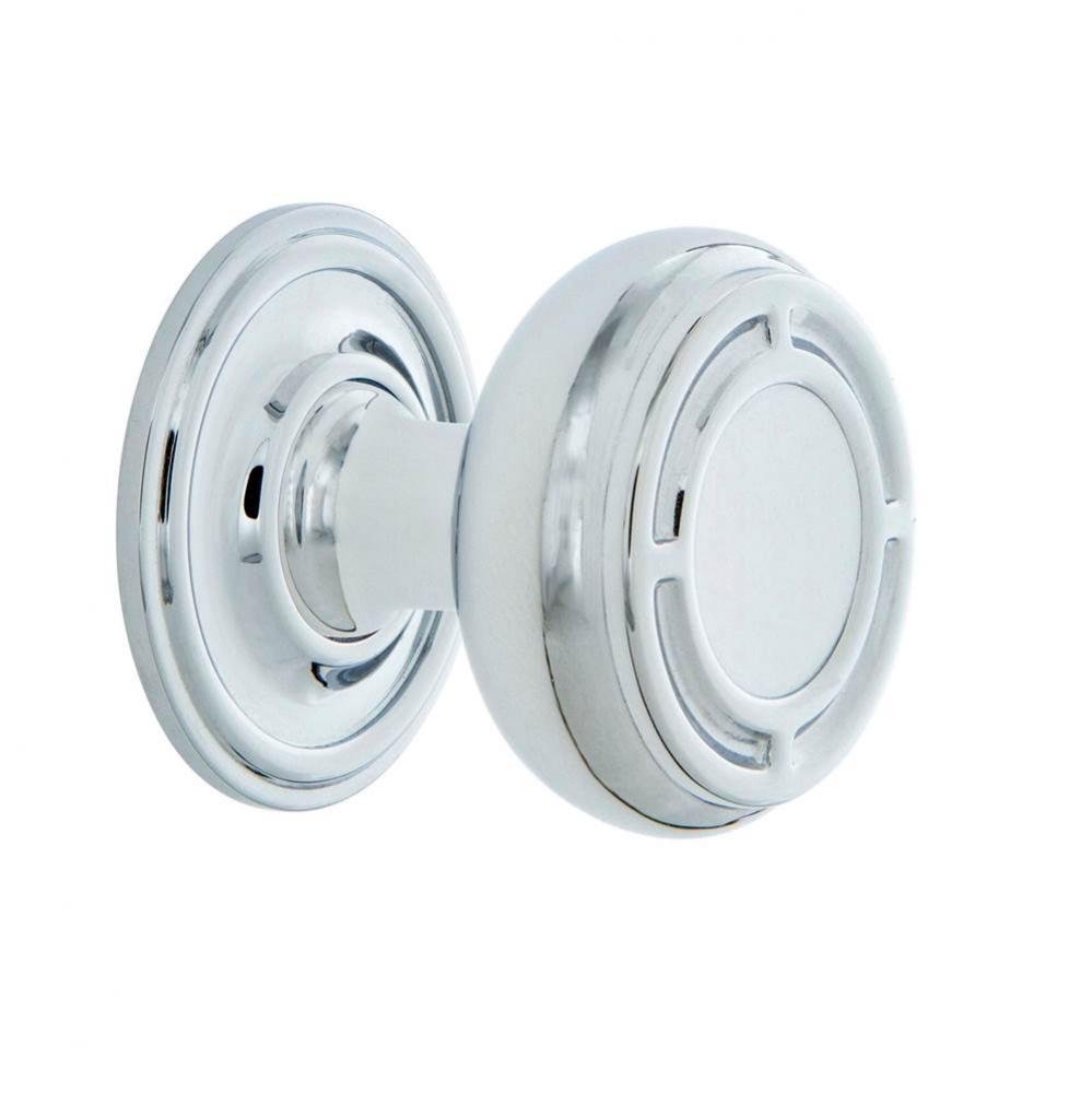 Nostalgic Warehouse Mission Brass 1 3/8'' Cabinet Knob with Classic Rose in Bright Chrom