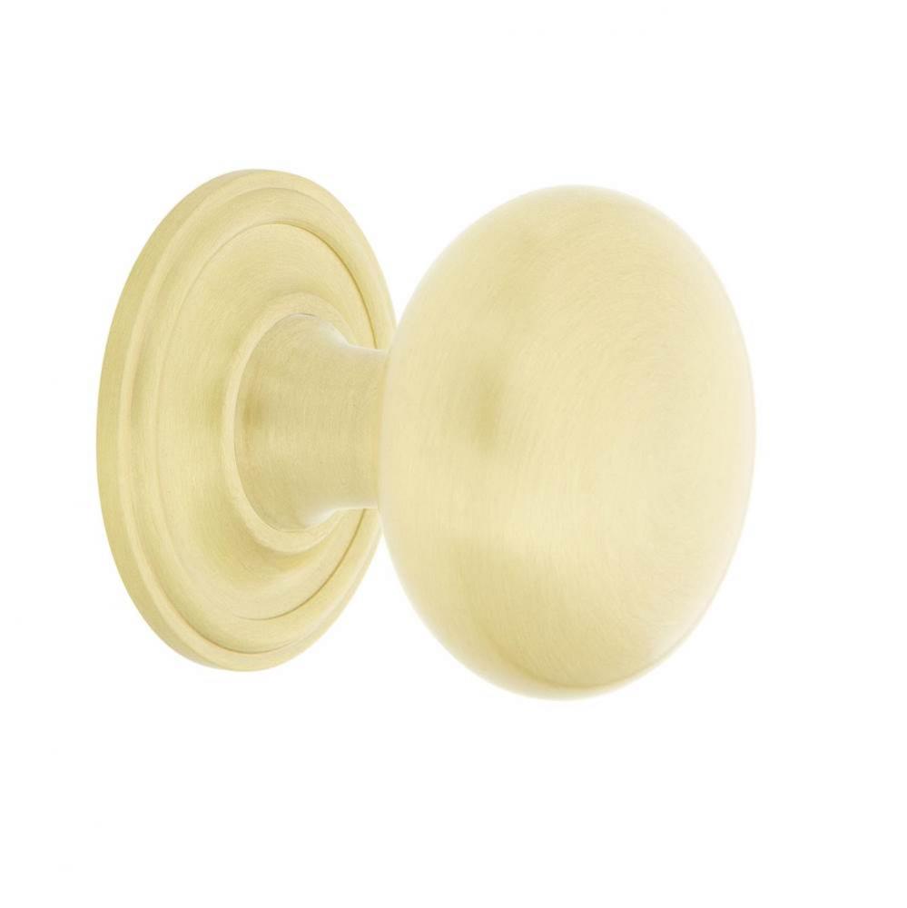 Nostalgic Warehouse New York Brass 1 3/8'' Cabinet Knob with Classic Rose in Satin Brass
