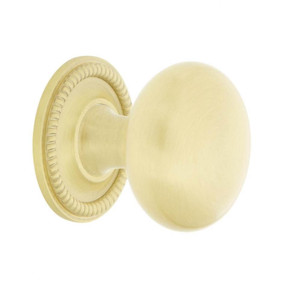 Nostalgic Warehouse New York Brass 1 3/8'' Cabinet Knob with Rope Rose in Satin Brass