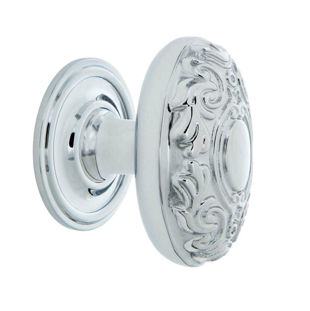 Nostalgic Warehouse Victorian Brass 1 3/4'' Cabinet Knob with Classic Rose in Bright Chr