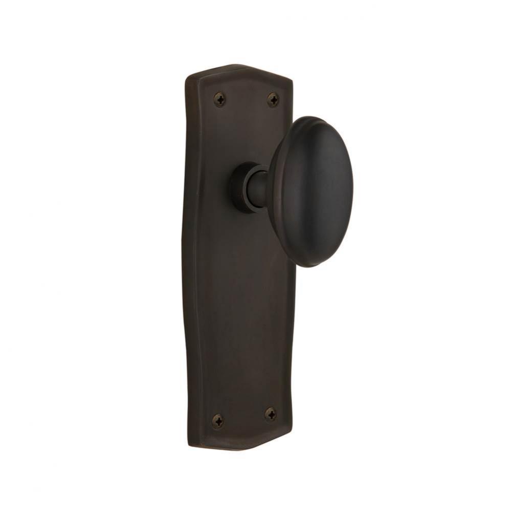 Nostalgic Warehouse Prairie Plate Double Dummy Homestead Door Knob in Oil-Rubbed Bronze