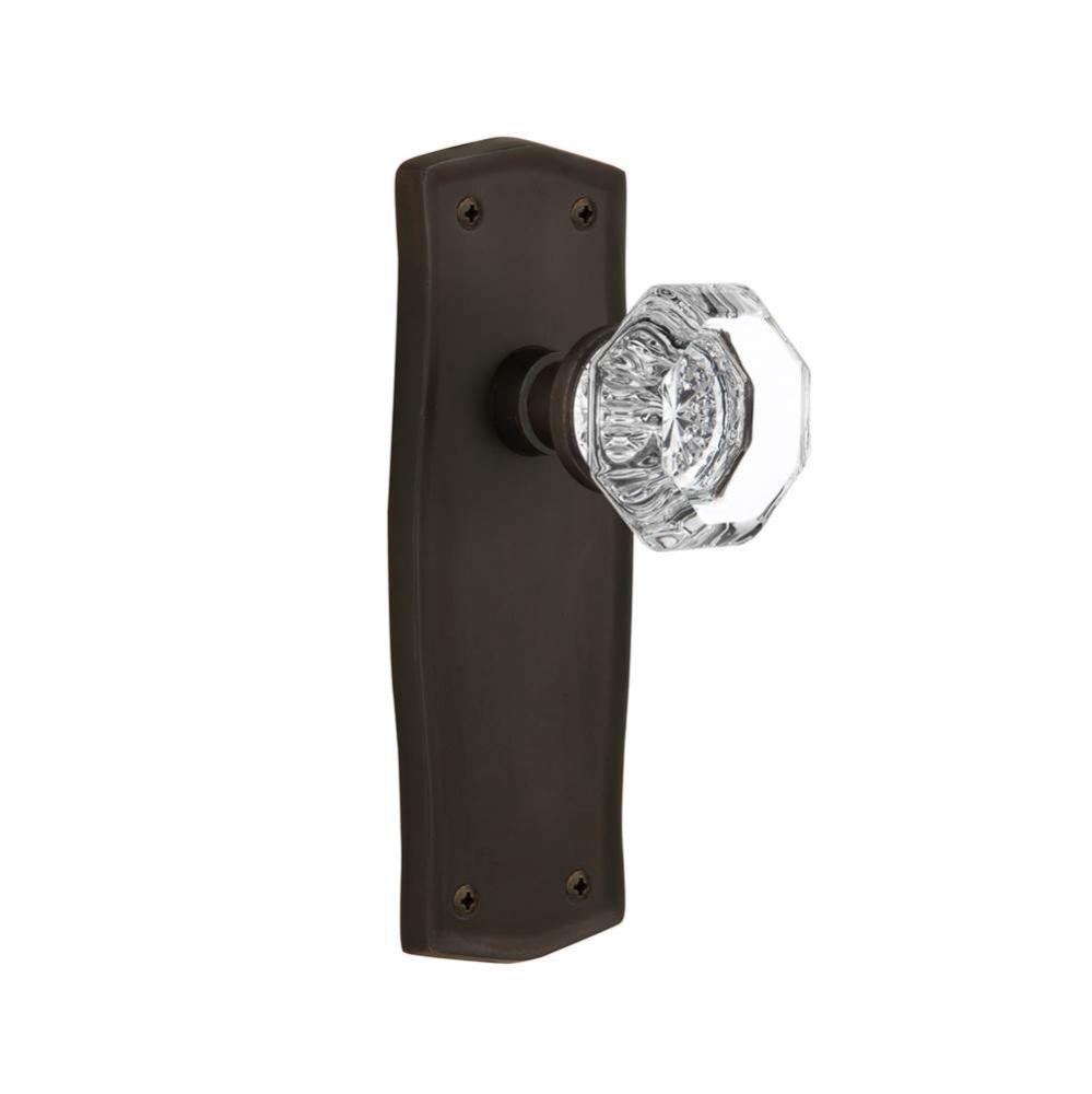 Nostalgic Warehouse Prairie Plate Single Dummy Waldorf Door Knob in Oil-Rubbed Bronze