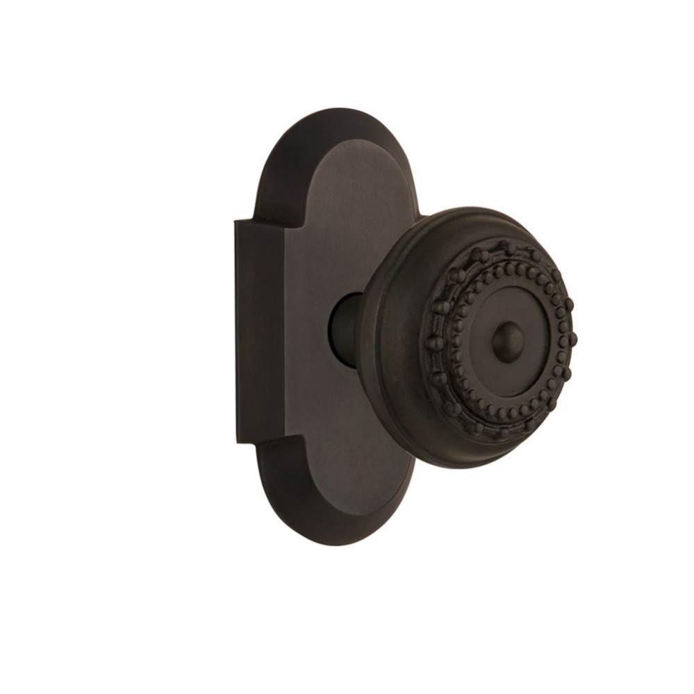 Nostalgic Warehouse Cottage Plate Passage Meadows Door Knob in Oil-Rubbed Bronze