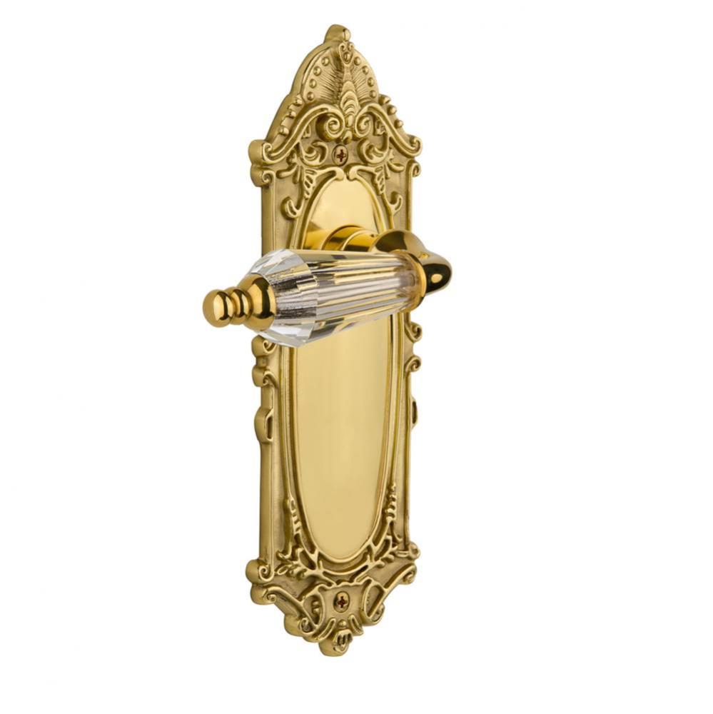 Nostalgic Warehouse Victorian Plate Privacy Parlor Lever in Unlacquered Brass