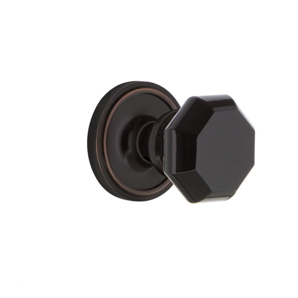 Nostalgic Warehouse Classic Rosette Passage Waldorf Black Door Knob in Timeless Bronze