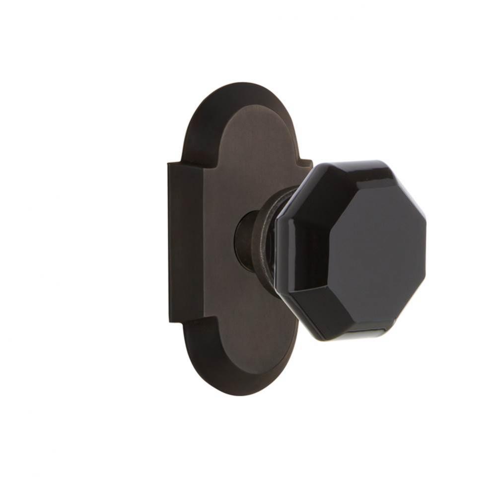 Nostalgic Warehouse Cottage Plate Passage Waldorf Black Door Knob in Oil-Rubbed Bronze