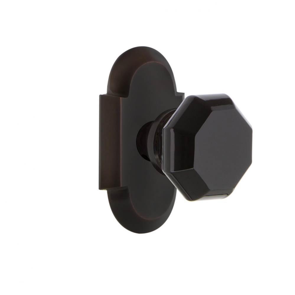 Nostalgic Warehouse Cottage Plate Passage Waldorf Black Door Knob in Timeless Bronze