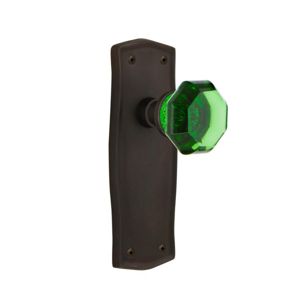 Nostalgic Warehouse Prairie Plate Single Dummy Waldorf Emerald Door Knob in Oil-Rubbed Bronze